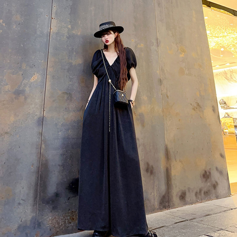 High End Extended Ankle Length Dress 2024 Spring/summer New Temperament Age Reducing Fashion Elegant Women's Long Dress