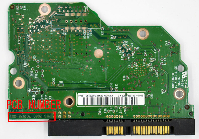 Western digitalのハードディスク回路ボード/2061-701578-700 2060-701578-001 rev P1