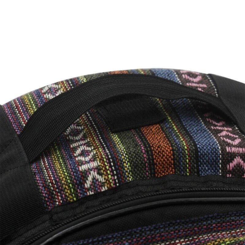 Ethnische Stil Snare Drum Tasche Oxford Stoff Rucksack Trommel Fall mit Außentaschen G99D