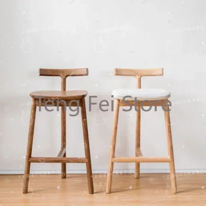 Cadeiras de madeira modernas para cozinha, design nórdico, altura do balcão de luxo, sala de estar, mobília ao ar livre, SR50BC