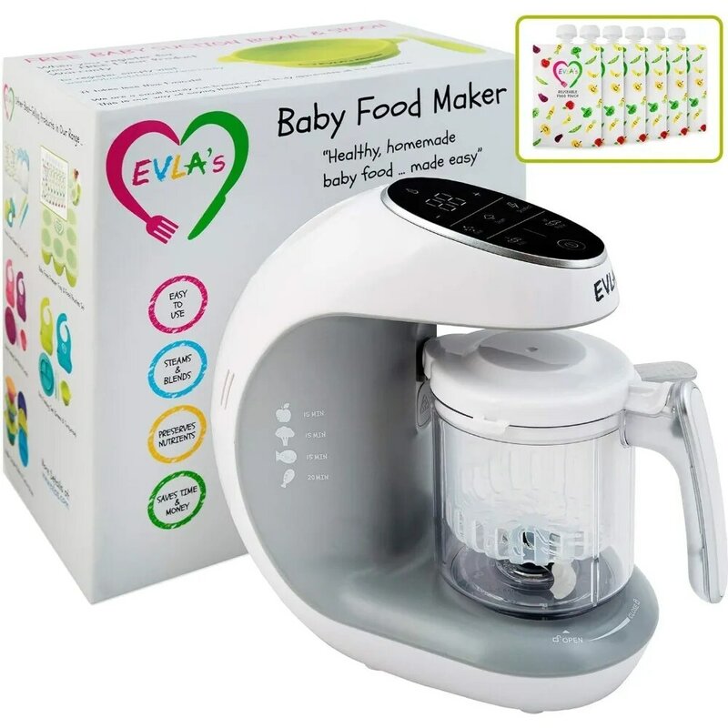 Pembuat makanan bayi, makanan bayi buatan rumah sehat dalam menit, pengukus, Blender, prosesor makanan bayi, kontrol layar sentuh