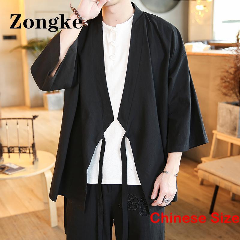 Kimono de color liso para hombre, ropa de calle japonesa, camisa, blusa coreana, cárdigan, 5XL, verano, 2023