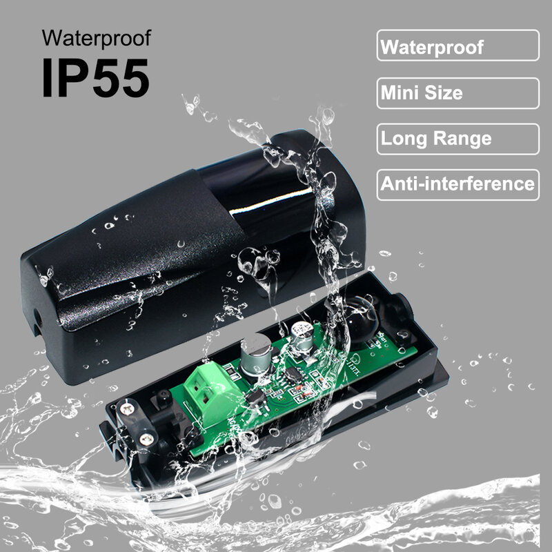 Sensore a infrarossi fotocellula cablata di sicurezza IP55 15m 12V AC/DC per porte automatiche e apriporta