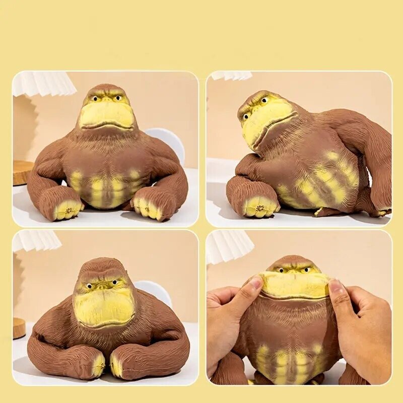 Indestructible Squishy Monkey Antistress Stretchable Squeezing Gorilla Decompression Elastic Orangutan Decompression Monkey Toy