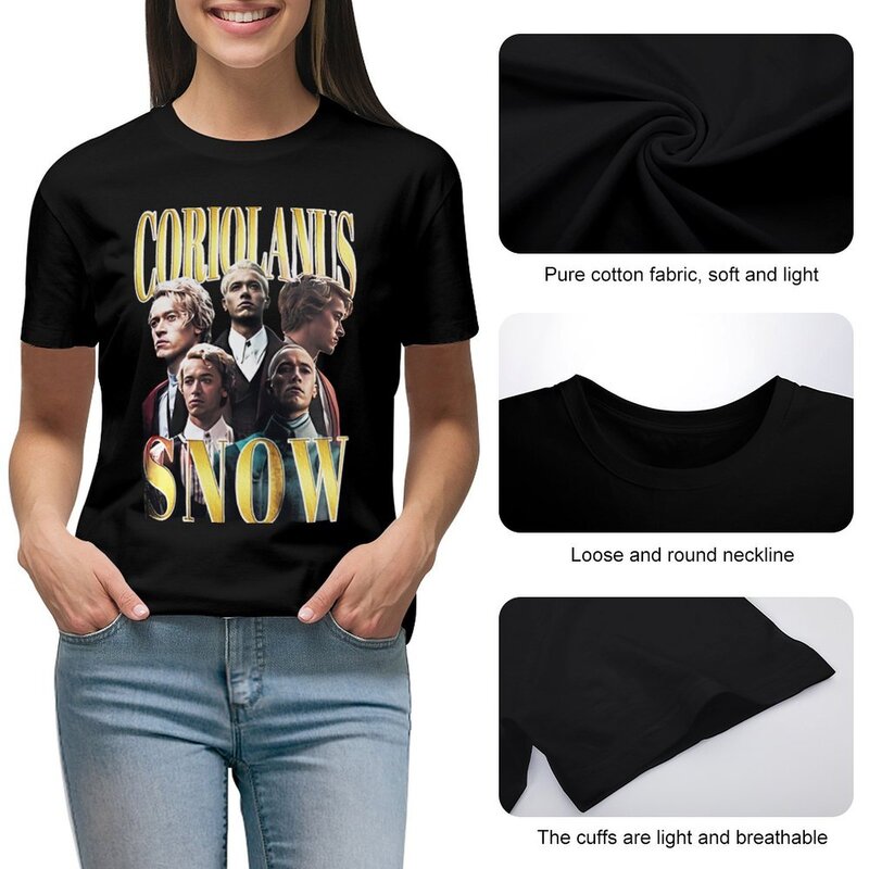 Coriolanus Schnee hemd Stil Tom Blyth Shirt Vintage T-Shirt übergroße koreanische Mode plus Größe Tops Damen bekleidung