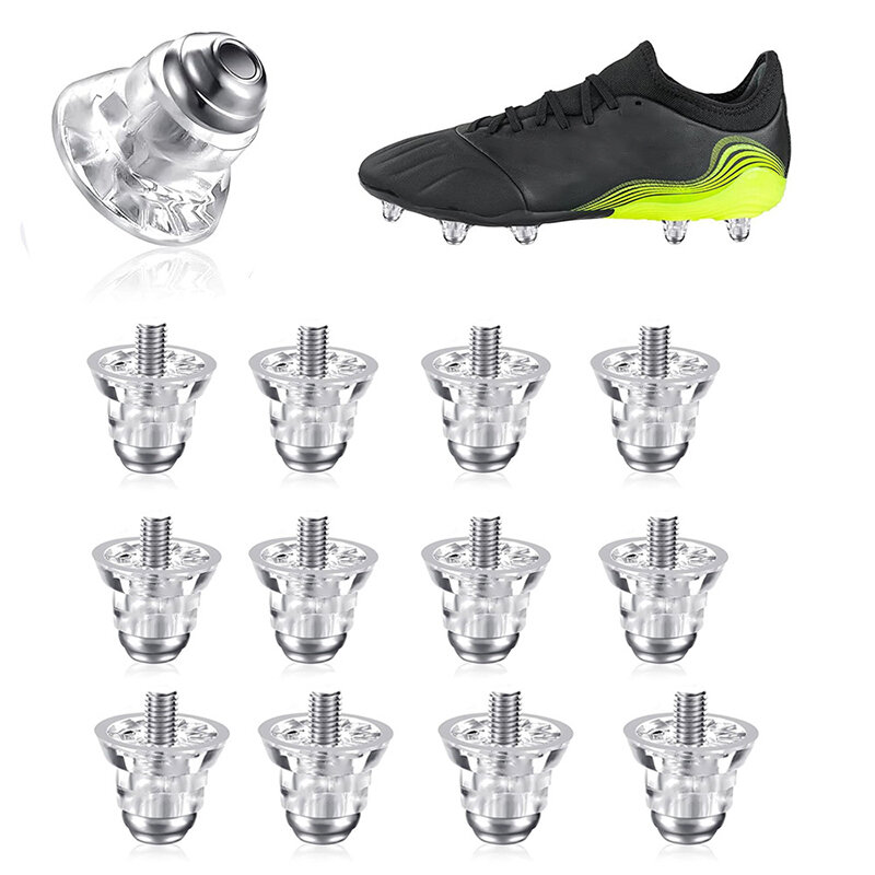 Sepatu bot sepak bola isi 12 buah, sepatu bot Stud pengganti komponen olahraga berduri, aksesori sepatu sepak bola