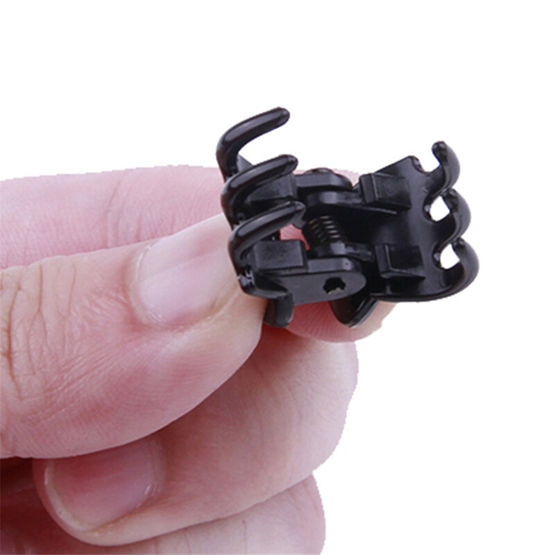 50/100pcs 1.5cm/1cm black/brown/Transparent  Mini Hair Claw Clips Plastic Claws Pins Clamps Small Jaw for Girls and Women ACC101