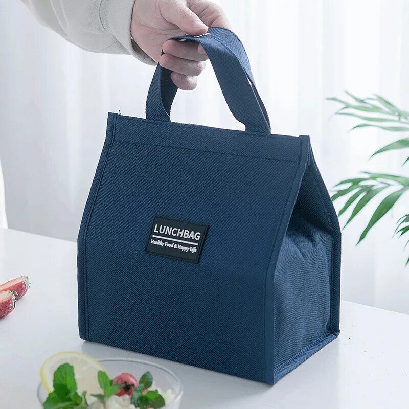 Bolsas de almuerzo con aislamiento térmico para mujer, organizador de caja Bento de tela impermeable Oxford, bolsa de almuerzo portátil, bolsa enfriadora, bolsas de almacenamiento de alimentos