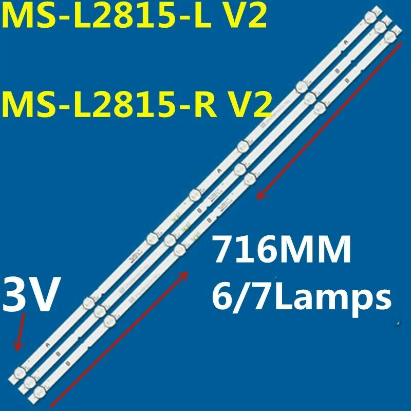 แถบไฟแบ็คไลท์ LED สำหรับ40S3C 40E20S 40E392G RF-AZ400018BE30-0601 A11 MS-L2815-L V400HJ9-PE1 SDL400FY
