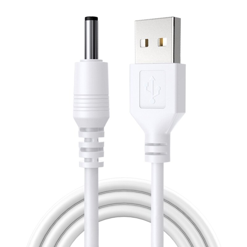 Rechte voor Power Connector Adapter 3,5 35 mm Barrel Plug naar USB Power Kabel voor Speaker Tafellamp