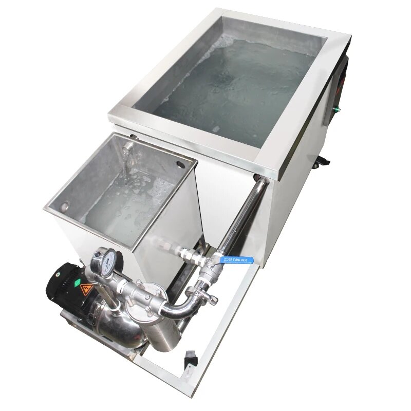 Pembersih ultrasonik, peralatan pembersih tangki tunggal 61L 900W, dengan filtrasi eksklusif dan sirkulasi untuk menghilangkan noda minyak