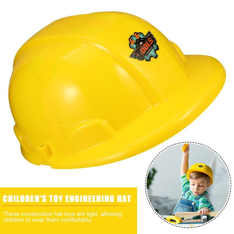 건설 어린이 모자 모자 파티 장난감 노동자 하드 의상, 노란색 놀이 용품, 역할 엔지니어 소방관 코스프레 장난감, 소방관 안전