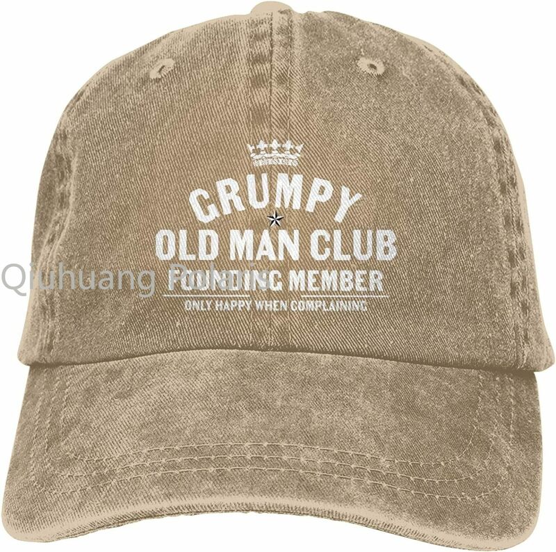 Boné de beisebol do homem velho Grumpys feminino, chapéu gráfico