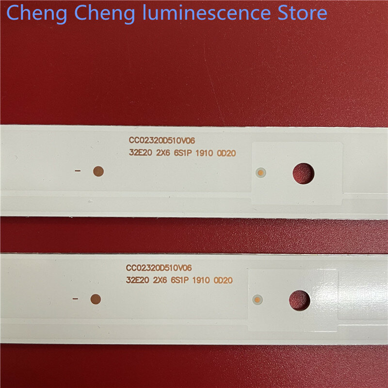 Tira de luces LED de retroiluminación, accesorio para Yangzi Aurora LE-32F830 CC02320D510V11 1410 WD32E20 2X6 6S1P 510MM 6LED 6V 100%