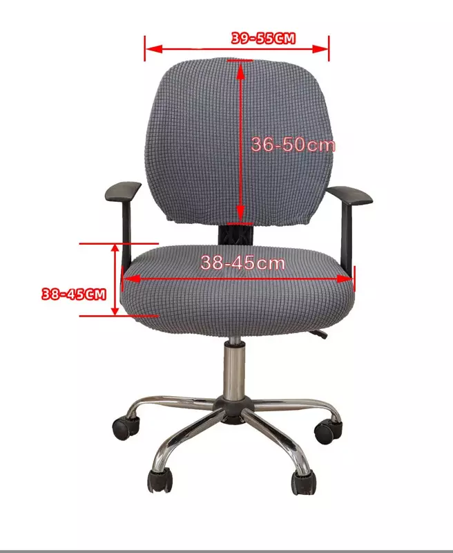 1Set High Elastic Plaid Velvet Office Chair Covers Thicken Computer Spandex Split Seat Cover Armchair Cover Home Textile