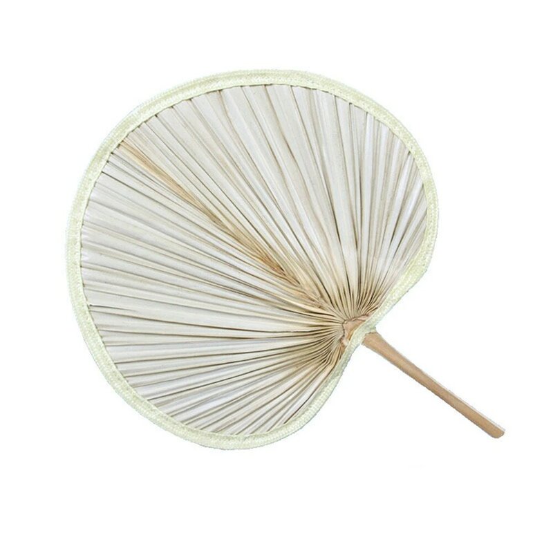 1pcs Large Hand Fan Old Handmade Cattail-Leaf Round Handfan Summer Mosquito Repellent Cooler FPalm Leaf Fan Home Decor Ornaments