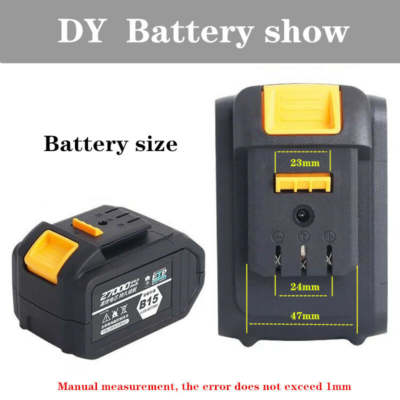 Klucz elektryczny o dużej pojemności 21V bateria litowa 9000mA ładowalny akumulator piła elektryczna i nożyczki akumulator do elektronarzędzi