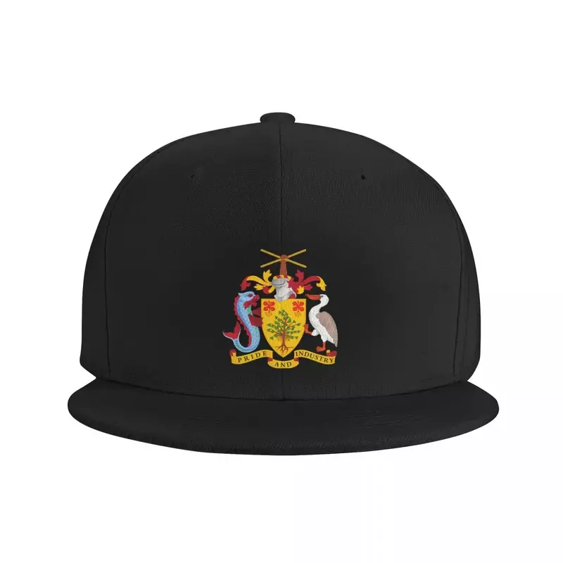 Custom Coat Of Arms Of Barbados Baseball Cap Women Men Flat Snapback Hip Hop Dad Hat Sports