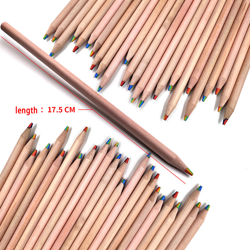 1PC wielokolorowe drewniane ołówki 7 kolorów gradientu tęcza ołówki do rysunek artystyczny kolorowania szkicowania