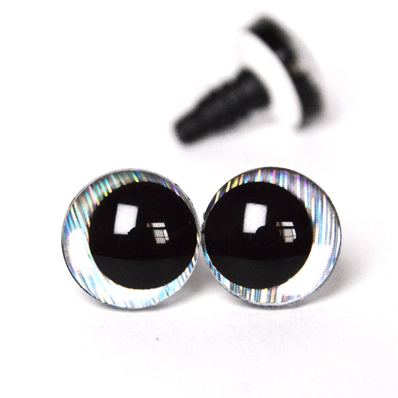 20PCS/lot 16mm 18mm 20mm 25mm 30mm Cartoon 3D glitter toy eyes funny doll eyes With washer FOR PLUSH CRAFT