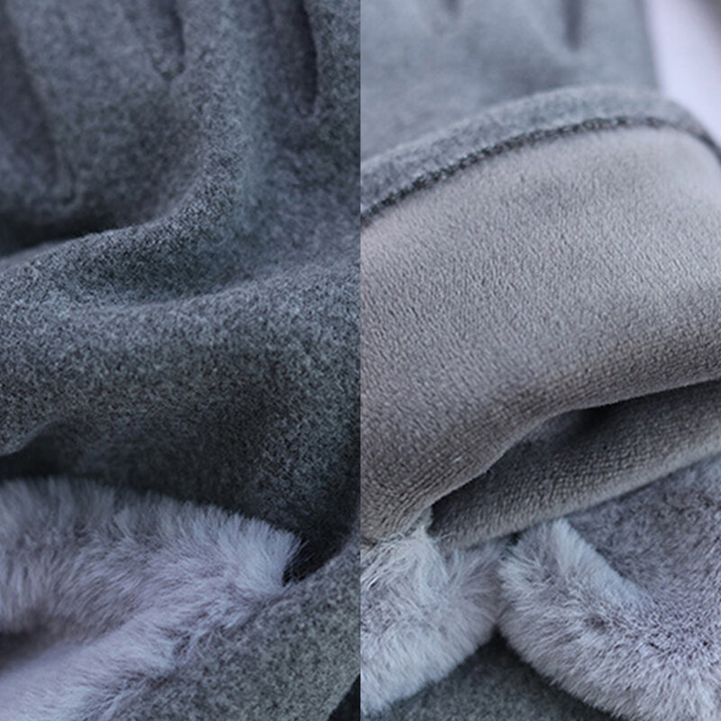 Zimowe ciepłe rękawiczki damskie pluszowe ciepłe męskie na zewnątrz zapobiegające zamarzaniu Plus polar zagęszczona rękawiczka z ekranem dotykowym wiatroszczelny Unisex
