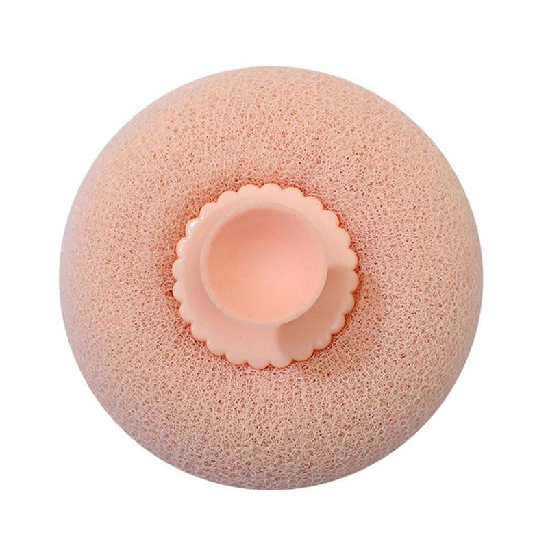 Pure Color Shower Ball Foaming Sponge Body Skin Scrub Scrubber Shower Back Exfoliating Brush Accessories Bathroom A3C1