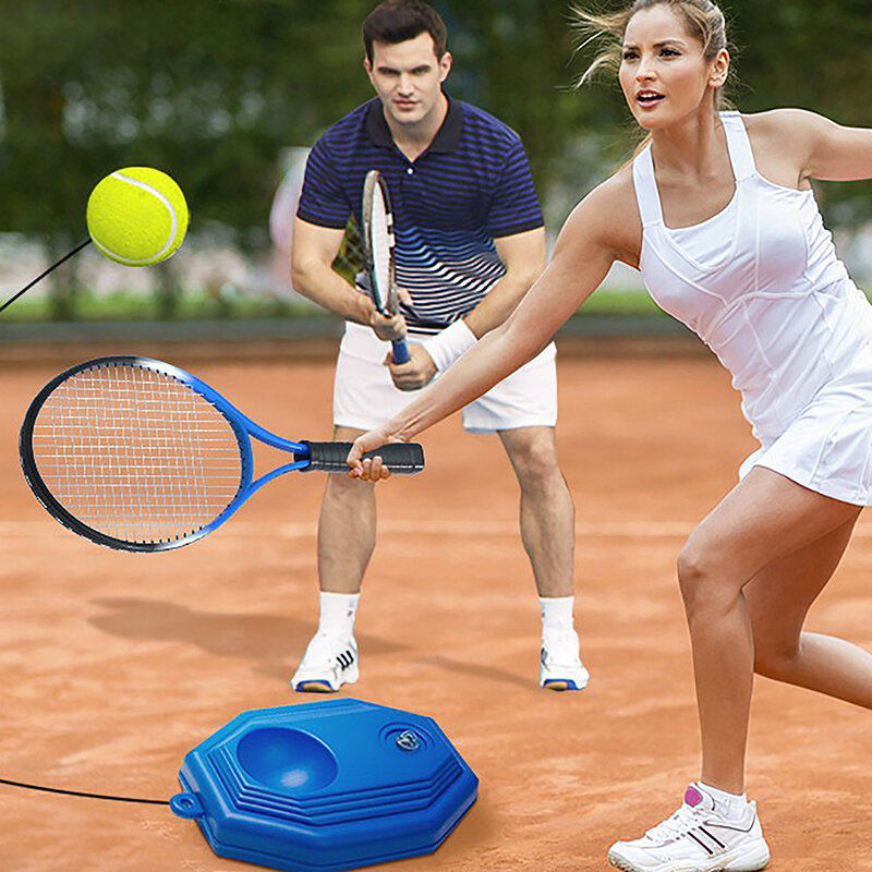 Zware Tennistraining Helpt Basis Met Elastische Touwbal Oefen Zelfberekende Rebound Tennistrainer Partner Sparringapparaat