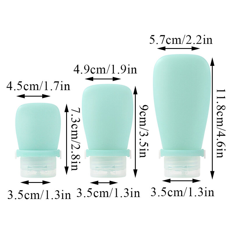 Portable Silicone Travel Bottle Cosmetic Storage Refillable Lotion Bottle Leakproof Shampoo Container Squeeze Tube Empty Bottle