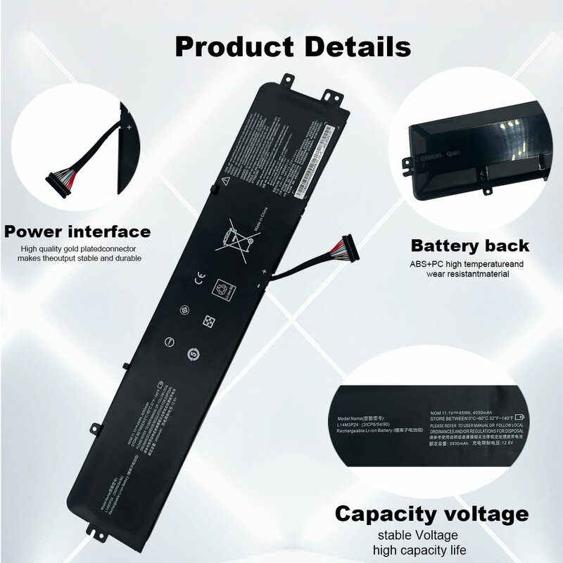 Batterie d'ordinateur portable L14M3P24 L16S3P24 pour Lenovo urgence apad 700-15ISK,151SK 17ISK,Legion R720 Y520-15IKBA 15IKBM 15 IKBouches
