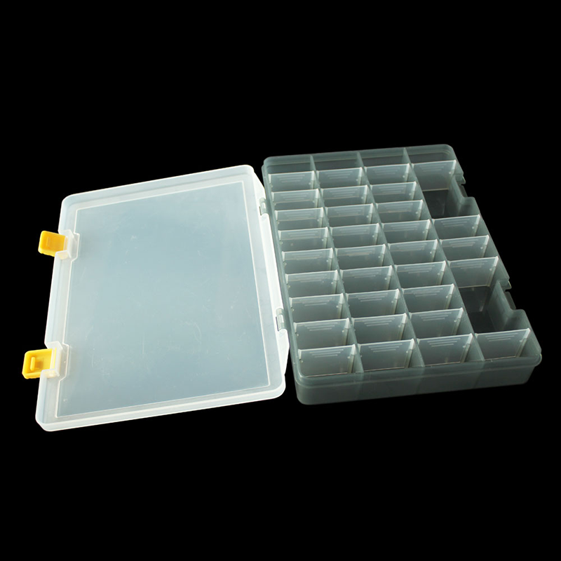 透明コンパートメントプラスチックオーガナイザー、ビーズと餌用の収納ボックス