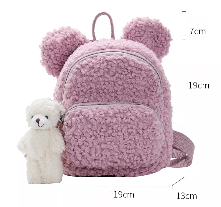 Baranek pluszowy plecak dla dzieci dziewczynki Cartoon Kawaii pluszowy plecak dla dzieci Cute Baby Rabbit Animals plecak Crossbody Bag