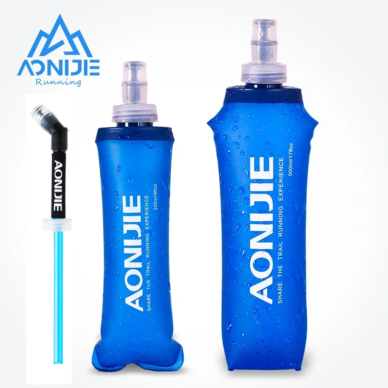 AONIJIE-botella de agua plegable para correr, frasco suave de TPU, paquete de hidratación, chaleco, bolsa de cintura, SD09, SD10, 250ml, 500ml, nuevo