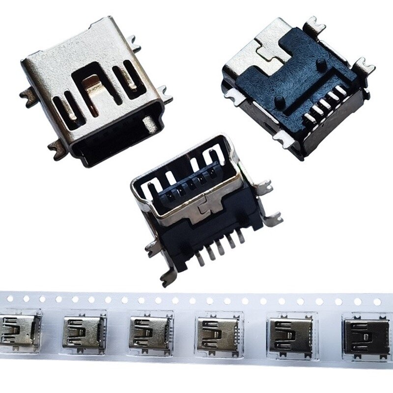 Komponen elektronik MINI 5PIN konektor USB 2.0 soket wanita soket MINI-5P Aksesori MP3 MP4 transmisi Data pengisi daya