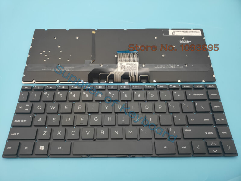 أسود الخلفية لوحة المفاتيح الإنجليزية ل HP الحسد ، 13-ar0087au ، 13-ar0094au ، 13-ar0095au ، جديد