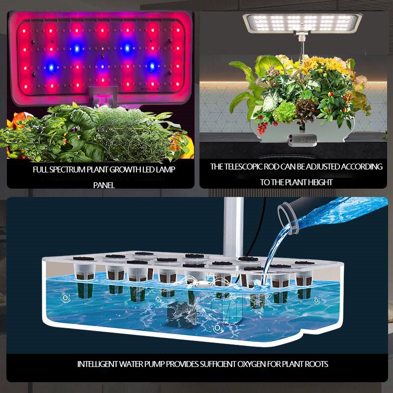 Smart Hydroponics Growing System Greenhouse Heating Planter Household Hydroonic Cultivation System Gardening Aerobic Equipment
