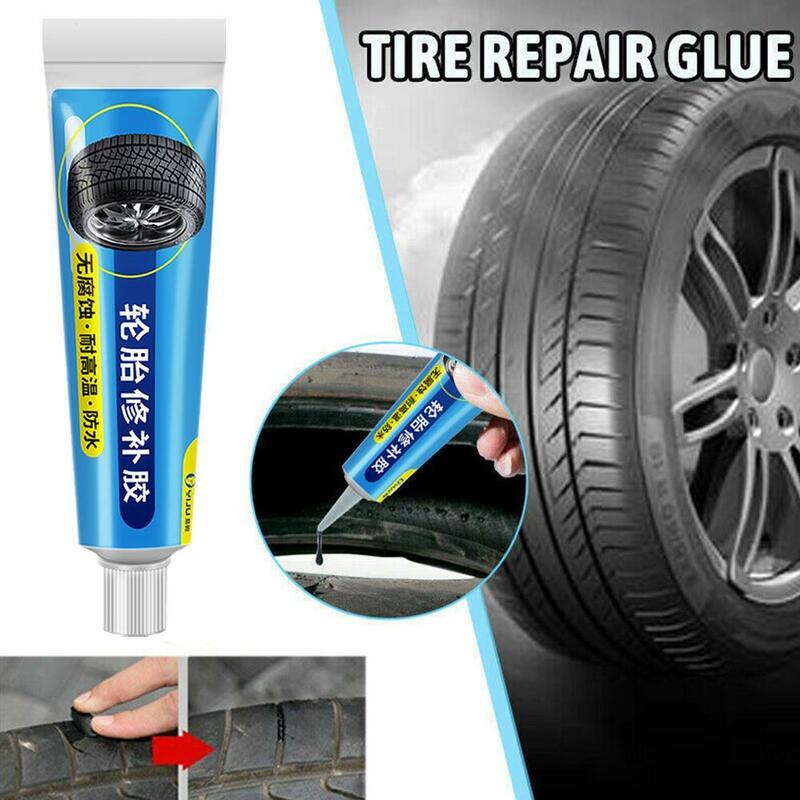 Pegamento líquido negro para reparación de neumáticos, goma fuerte resistente al desgaste, adhesivo no corrosivo, cuero de Unión instantánea, 1/2 piezas
