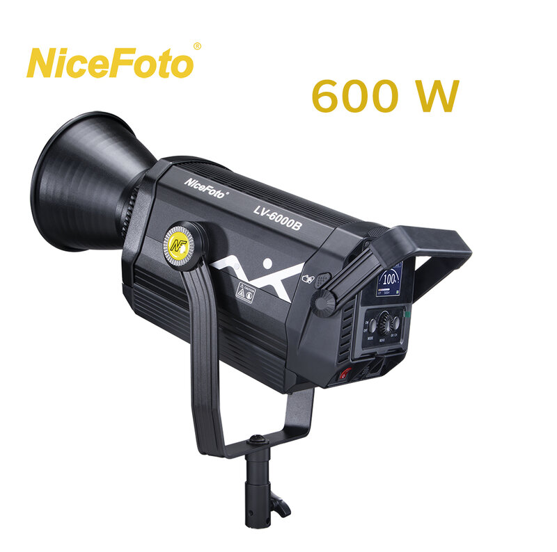 Nicefoto ไฟ LED เติมวิดีโอ600W ระดับมืออาชีพ, อุปกรณ์ให้แสงสว่างสำหรับสตูดิโอถ่ายภาพ