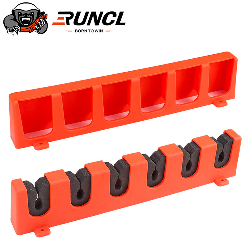 Runcl-釣り竿ホルダー,壁掛け,垂直,ガレージ用,6本のロッドホルダー,収納ツール