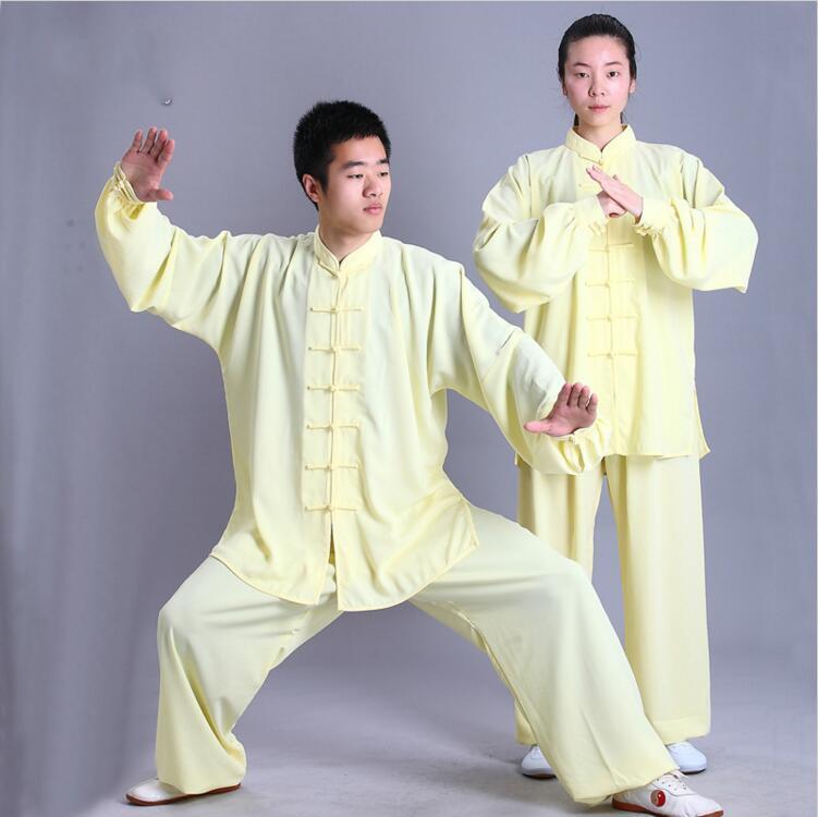TaiChi Kung Fu Uniform Traditional Chinese Clothing Long Sleeved Wushu TaiChi Men KungFu Uniform Suit Uniforms Tai Chi