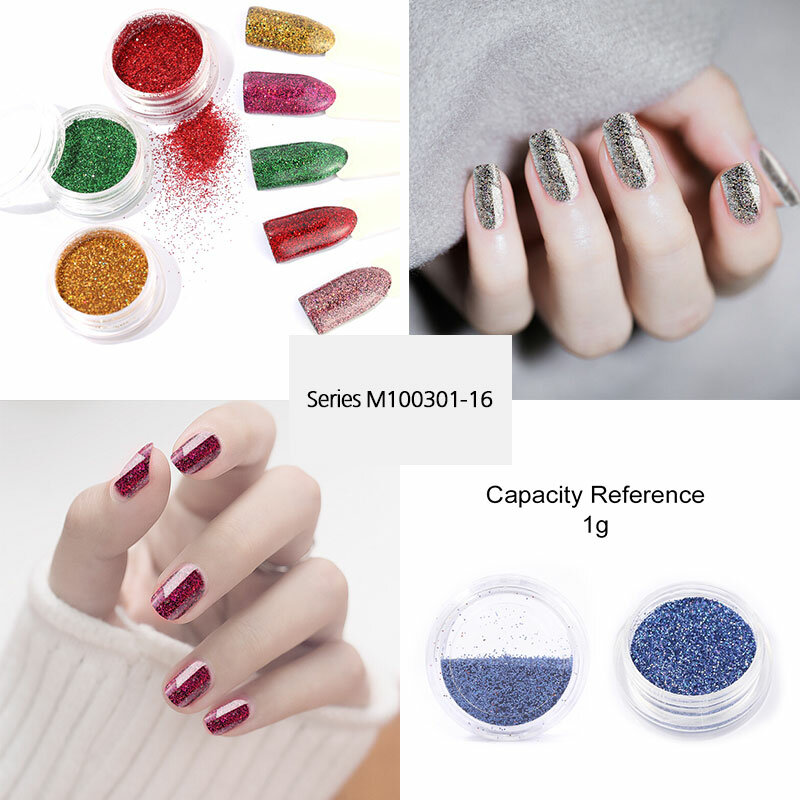 ROSALIND-polvo para uñas, pigmento brillante en polvo para manicura, espejo, decoraciones UV, cromo holográfico