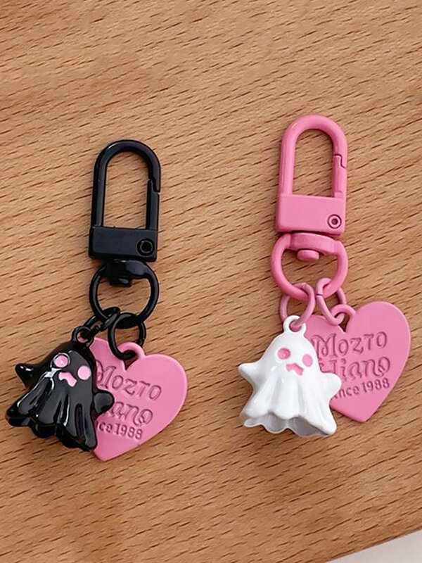 Брелок для ключей в виде мультяшного призрака на Хэллоуин, брелок для ключей, кукла мини для девочек, подарок на день рождения, игрушка
