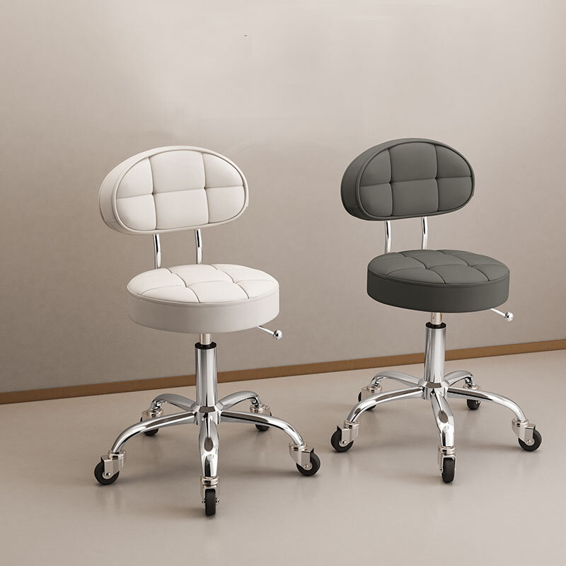 Professional Beauty Salon Chairs Backrest Barber Pedicure Chair Lifting Manicure Hairdresser Hair Salons Wheel Stool Furniture