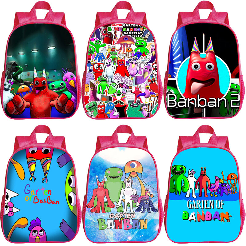 Garten dos desenhos animados de banban mochila sacos do jardim de infância meninas meninos saco de escola crianças pequenas mochilas estudantes anime mochila
