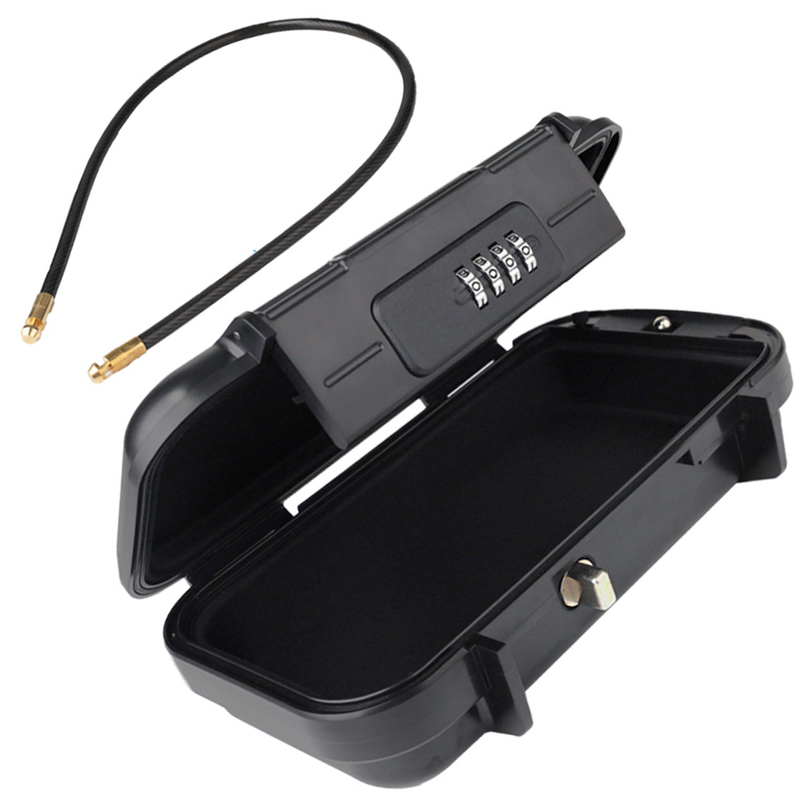 Kotak kunci portabel kombinasi pantai keamanan aman tahan air kotak kunci perjalanan hitam