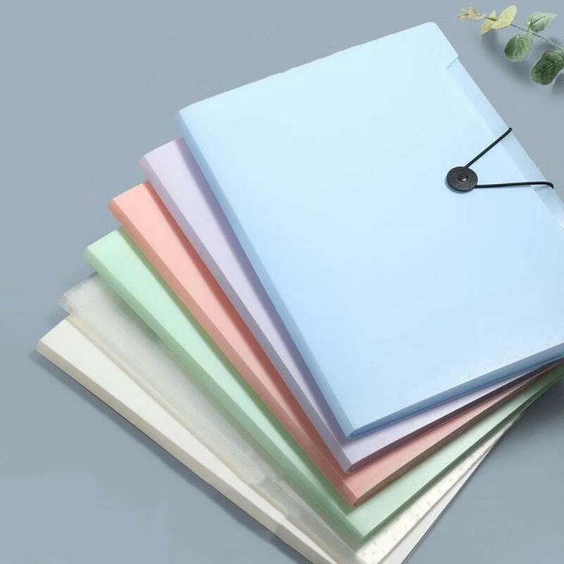 Useful File Storage Bag Anti-dirty File Folder Transparent Insert A4 8 Grids Expanding Wallet File Folder  Exam Paper Store