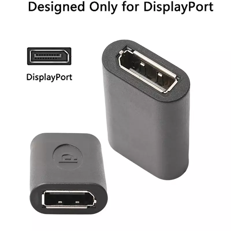 DisplayPort To DisplayPort Coupler 1.4 DP Female-Female Cable Extension Adapter 4K UHD for PC Desktop Laptop HDTV Monitor