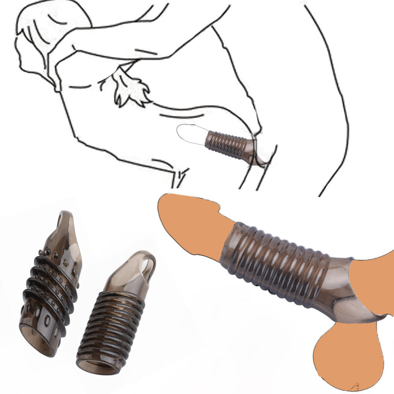 Hülse für Penis Ring Cock Ring G-Spot Vagina Klitoris Stimulator Verzögert Ejakulation Cockring Erwachsene Sex Spielzeug Für Mann paare