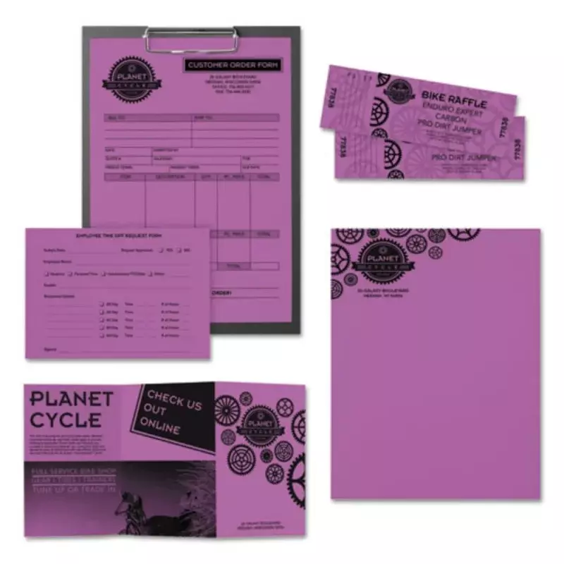 Wausau-Papier de couleur 22671 STRAbriXI, 24lb, 8-1/2x11, violet planétaire, 500 feuilles par rame