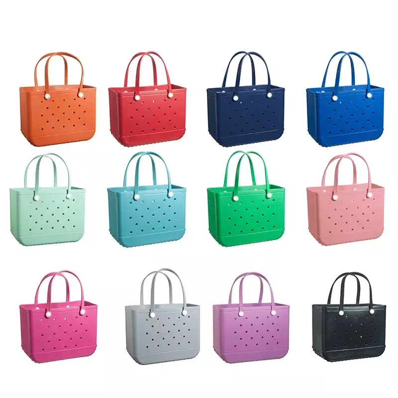 EVA Beach Tote Bag Waterproof Large Capacity Handbag Women Trendy Shoulder Bags Shopping Bogg Bag Travel Picnic Storage Basket