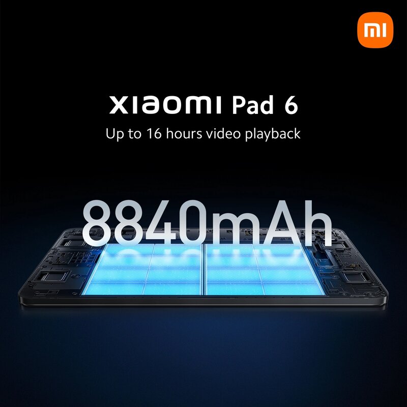 Globale Version Xiaomi Mi Pad 6 Snapdragon 144 Octa Core Tablet 11 ''WQHD 8840Hz Bluetooth 4 Stereo-Lautsprecher mAh Akku